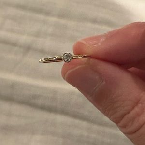 Ferkos Fine Jewelry 14K Solid Yellow Gold Diamond Solitaire Ring